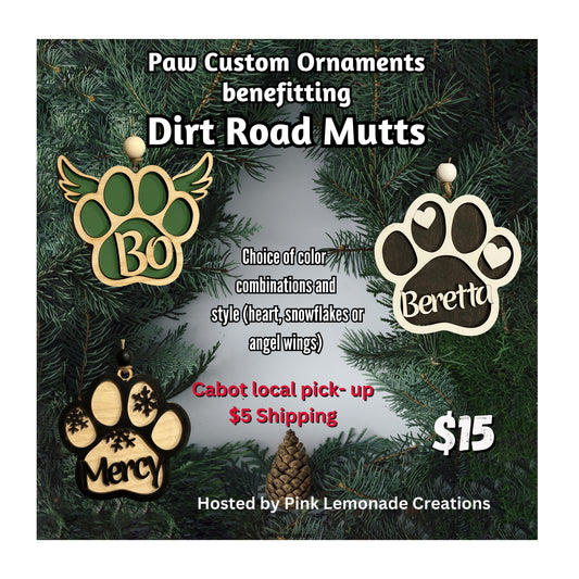 Paws Custom Ornament Benefiting DRM