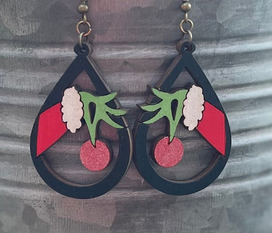 Grinch Hand Earrings