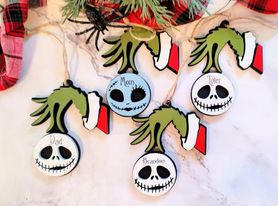 Green Hand Jack or Sally Ornament