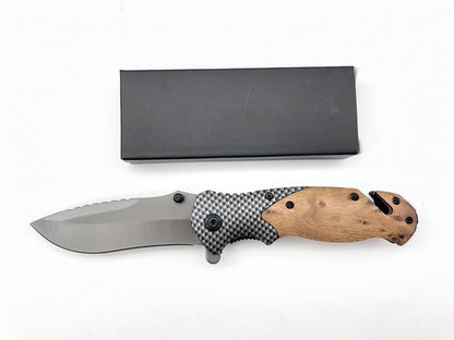 Black Engraved Pocket Knife