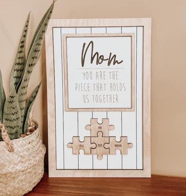 Mom Puzzle Plaque